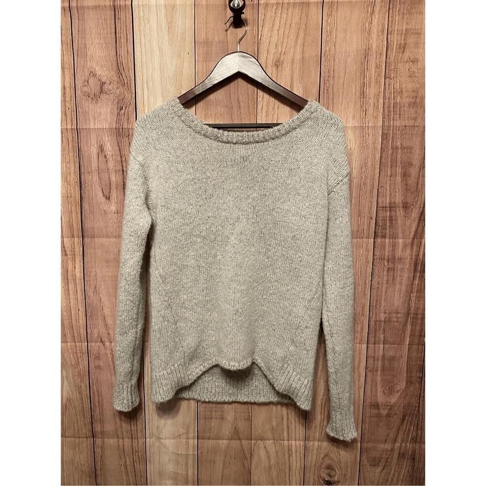 Orvis XS wool sweater womens beige glitter